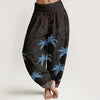 Women's Cotton Harem Pants with 3D Digital Print