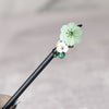 Flower Positivity Hairpin Decoration: Wooden Floral Hair Stick