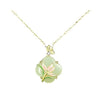 Sterling Silver Magnolia Hetian Jade Necklace Pendant
