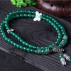 Green Agate Butterfly Bracelet 108 Beads