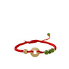 Hetian Jade Peace Buckle Red String Protection Luck Bracelet