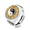 Spinning Yin Yang and Zodiac Copper Ring