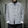 Men's Jacket Solid Color Frog-button Shirt Clothing