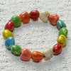 Ceramic Bead Bracelet, Handmade Stretch Elastic Band