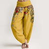 Women's Harem Pants Elastic Waist Floral Print Loose Yoga Trousers