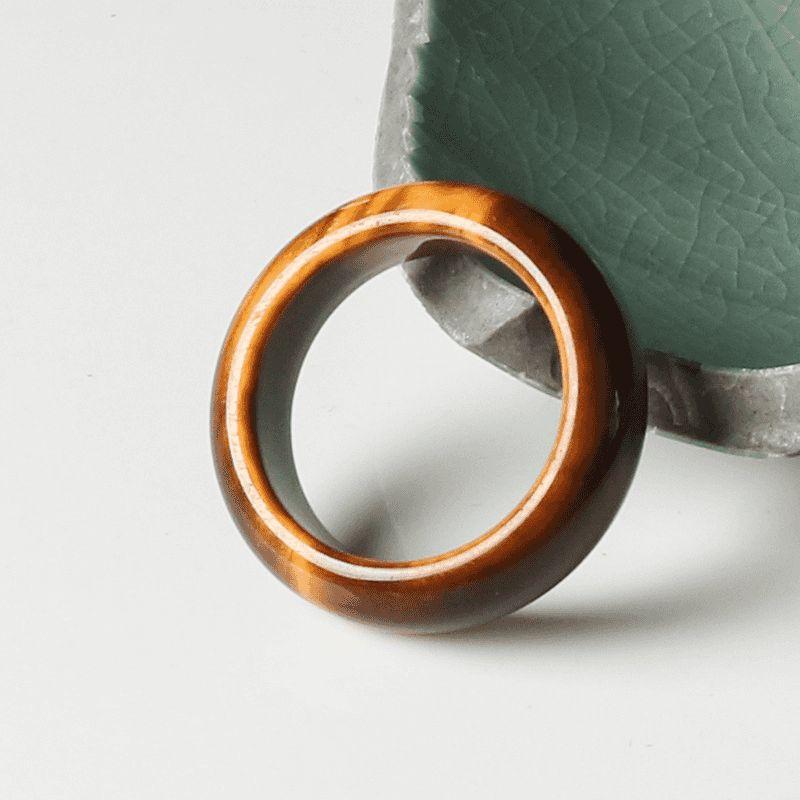 Tiger Eye Stone Strength Protection Ring