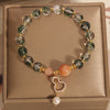 Green Phantom Quartz Gourd Charm Bracelet