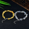 Natural Stone Chip Bracelet, Polished Crystal Gemstone Beads