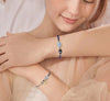 Moonstone PiXiu Blue Tiger Eye Fu Character Couple String Bracelet