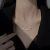 Smile Pearl Necklace Stainless Steel Gold or Silver Tone