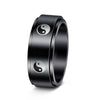 Yin Yang Rotatable Balance Ring Stainless Steel