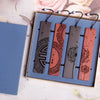 Engraved Wooden Bookmark Set with Gift Box