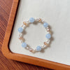 Strawberry Quartz Crystal Bracelet with Geometric Beads