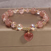 Strawberry Quartz Charm Bracelet for Women
