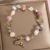 Strawberry Quartz Charm Bracelet for Women