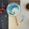 Embroidered Round Hand Fan with Tassel, Chinese Classical Style