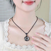 Natural Stone Peace Buckle Pendant Necklace