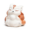 Nine-Tailed Fox Tea Pet Figurine, Purple Clay Desk Decoration