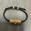 Geometric Copper Charm Bracelet with Red String