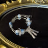 Peach Blossom and Butterfly Charm Bracelet