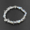 Crystal Chip Bracelet with Clear Center Bead