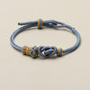 Handmade Adjustable Cord Bracelet with Yuanbao Knot