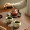 Lotus Pod Ceramic Teacup, Rock Glaze Kung Fu Tea Cup