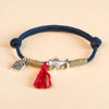 Koi Fish Red String Bracelet with Silver Charm