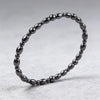Hematite Geometric Bracelet, Silver and Black Tone