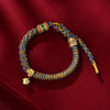Handwoven Tibetan Style Corn Knot Bracelet with Bell