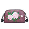 Floral Embroidered Mini Crossbody Bag, Soft Shoulder Purse