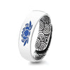 Blue Lotus Auspicious Clouds Copper Ring