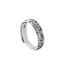 Silver Auspicious Clouds Engraved Ring
