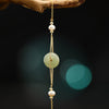 Hetian Jade Peace Buckle Anklet with Gold-Tone Chain