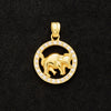 Chinese Zodiac Animal Pendant, Gold-Tone Stainless Steel Charm