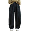 Women's Wide Leg Pants Cotton Linen Blend With Pockets