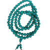 Turquoise 108 Bead Mala Bracelet with Red Accents