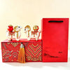 Resin Goat Figurine with Fortune Bag or Treasure Bowl