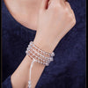 108 Bead Clear Glass Mala Bracelet with Red Agate or Plain Style