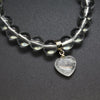 Heart Pendant Crystal Bracelet - Amethyst, Rose Quartz & More