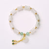 Tianshan Jade Bamboo Bracelet with Lucky Bag Charm