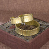 Brass Lotus Flower Heart Sutra Cuff Bracelet