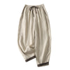 Women's Harem Pants Cotton Linen Summer Casual Drawstring