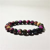 Multicolor Tiger Eye Bracelet, Handmade Round Bead Jewelry
