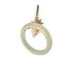 Cat's Eye Bangle Bracelet in White Moon and Green