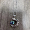 Tibetan Copper Dragon Strength Necklace, Enamel Pendant