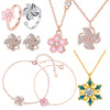 Rotating Cherry Blossom Necklace 925 Sterling Silver