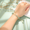 Jade Rabbit Green Stone Bead Bracelet