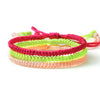 Handwoven Red String Bracelet Set - Tibetan Lucky 3 Combination