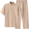 Men's Meditation Cloth Cotton Linen Tang Suit Set